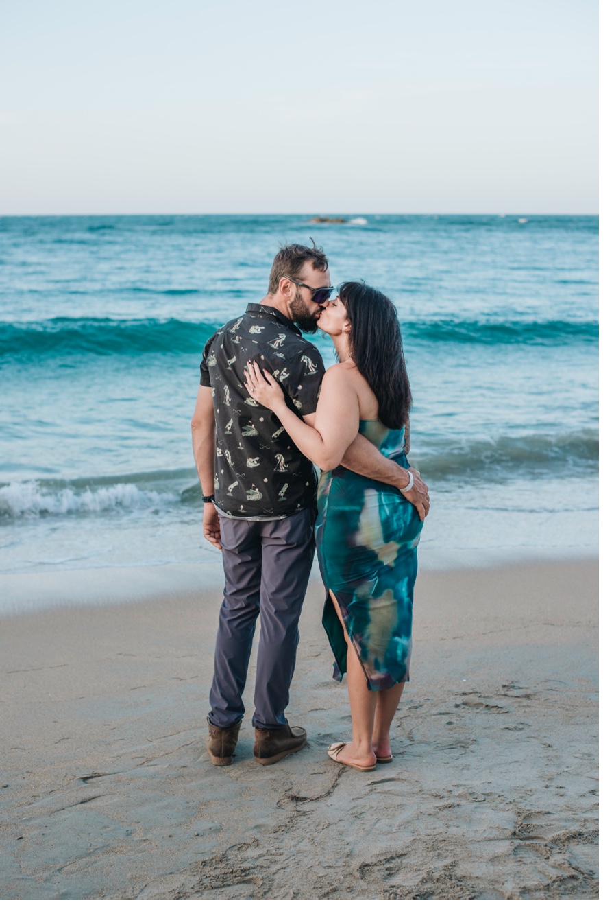 Leah and Brent by the ocean